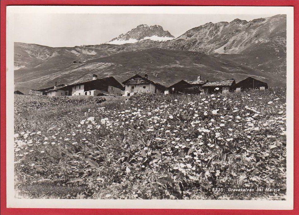 Ansichtskarten: GRAVASALVAS BEI MALOJA, GROSSFORMAT – Gebraucht aus Grüningen von Kartenlaube