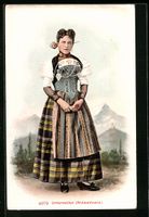 AK Unterwalden, Nidwaldnerin in Tracht