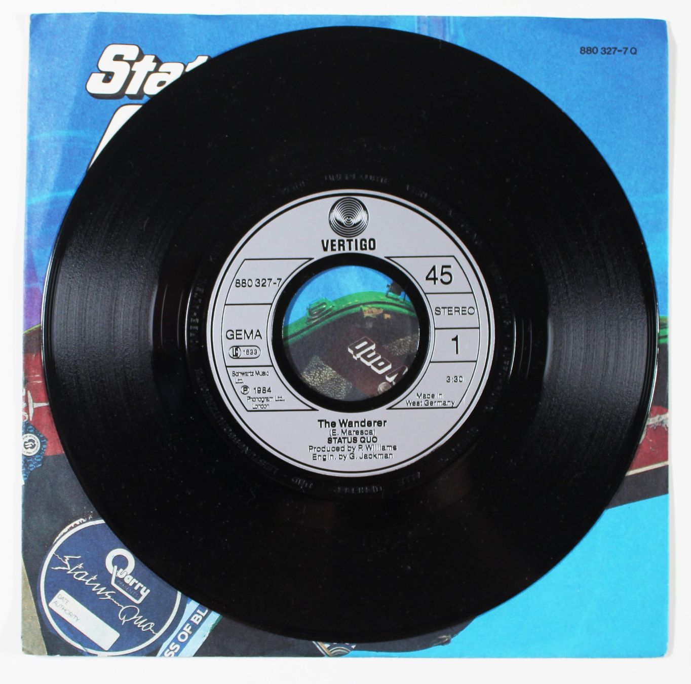 Dischi in vinile: 7" STATUS QUO - THE WANDERER 1984 – Usato da Brüttisellen venduto da Collector-Corner 1
