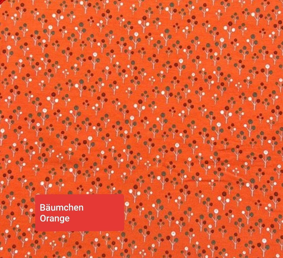 Tessuti: *Sale* Baumwolljersey Bäumche Orange – Nuovo e nell'imballaggio originale da Steg im Tösstal venduto da J.Kreisl