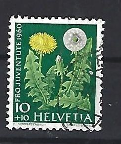 Alle Briefmarken: 1960 - PJ / Wiesen- und Gartenblumen – Gebraucht aus Schaffhausen von poststamp