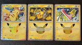 3x Pikachu – 30th Anniversary – 09/30, 22/30 & 10/30 –ab 1.-