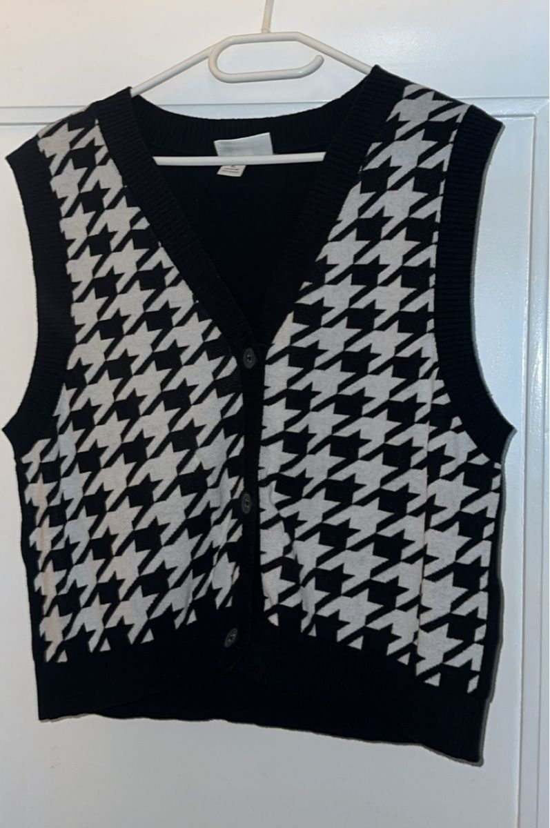 Gilets & Westen: Strickweste Hahnentrittmuster Grösse XL – Neu (gemäss Beschreibung) aus Oftringen von tola19