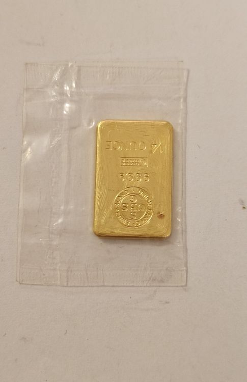 UBS Goldbarren, 1/4 Unze, 999.9 Feingold - Jetzt bieten! (Gebraucht) in ...