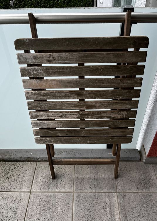 Kleiner eckiger Holztisch (Balkon, Garten) Kaufen auf Ricardo