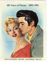 Block "Marilyn Monroe & Elvis Presley". Montserrat.
