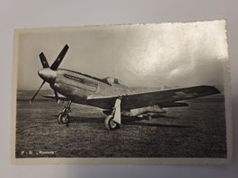 Postkarte P-51 Mustang" Flugzeug historisch guter Zustand RZ