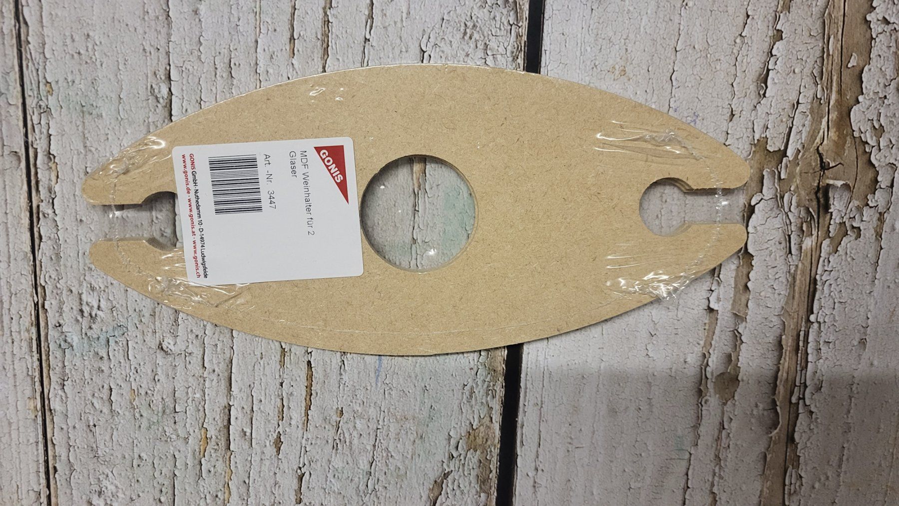 Articoli in legno: Gonis mdf Weinglas Halter – Nuovo e nell'imballaggio originale da Gettnau venduto da Federwind