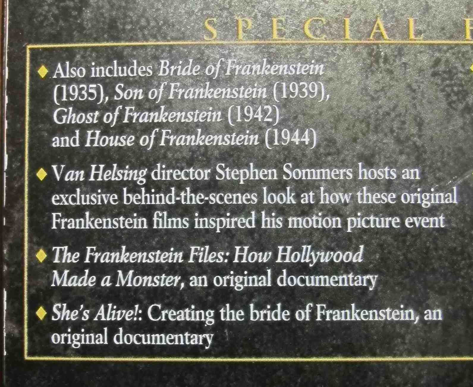 Tutti i DVDs: Frankenstein Collection Box NTSC (Code 1) – Usato da Schaffhausen venduto da vinylandmore 4