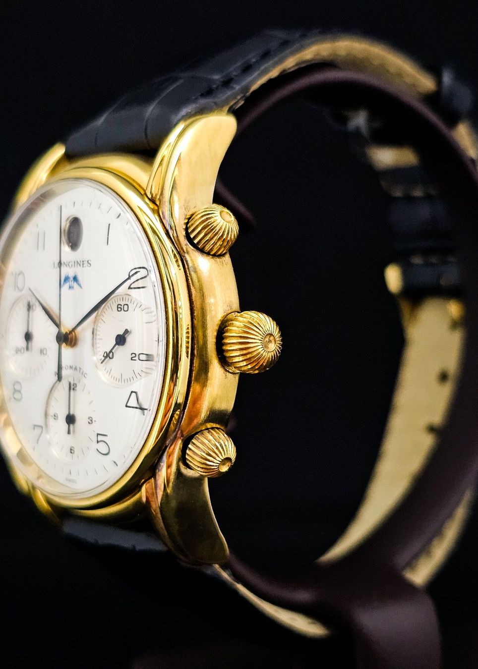 Longines Orologi: Longines Chronograph Vergoldet Verpackung+Garantie – Usato da Lugano venduto da R.Riccardo 4