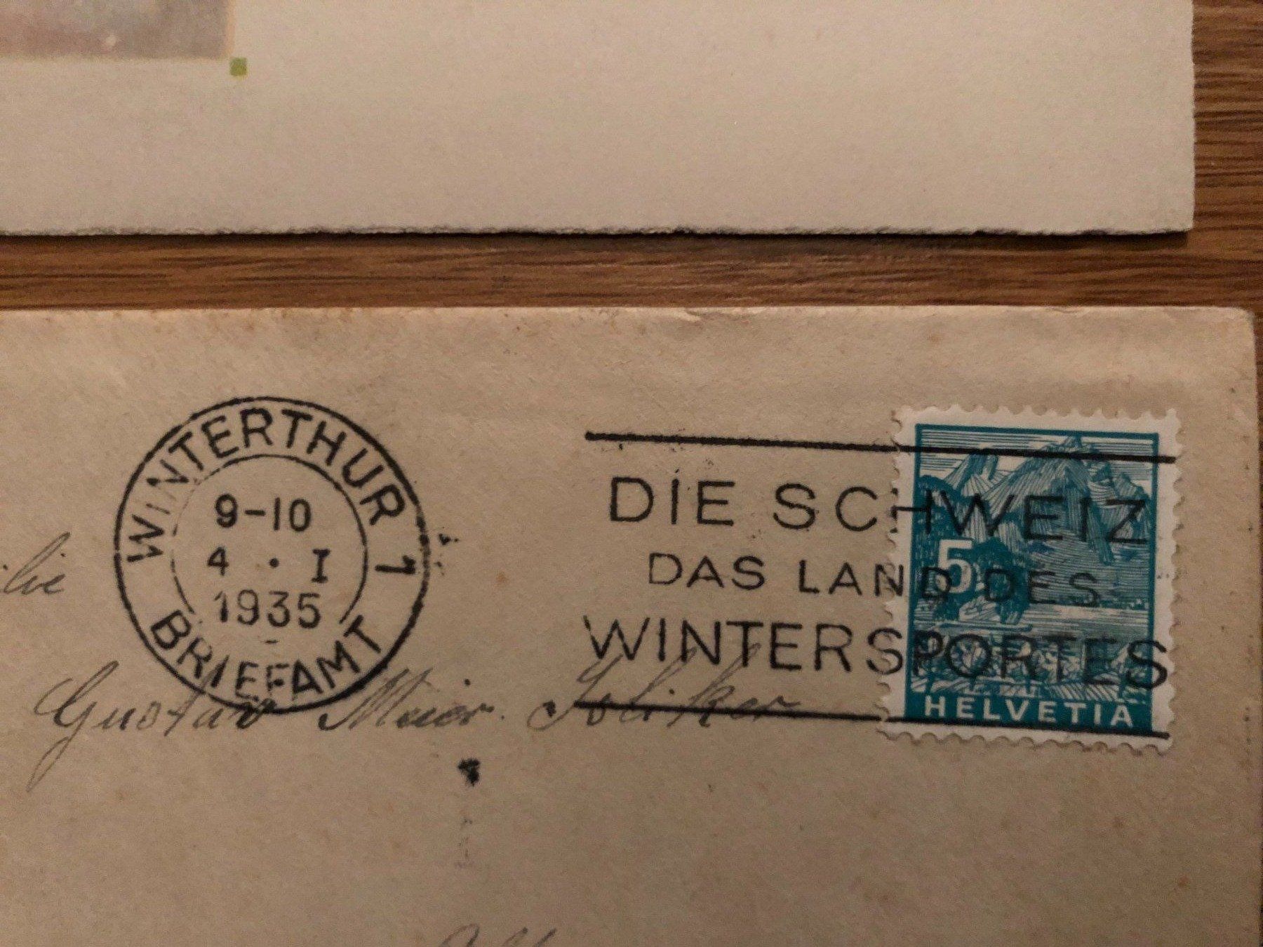 Tutti i francobolli: Kleinbrief mit Neujahrskärtchen, 4.1.1935 Winterthur 1 – Usato da Landquart venduto da interesse63 1