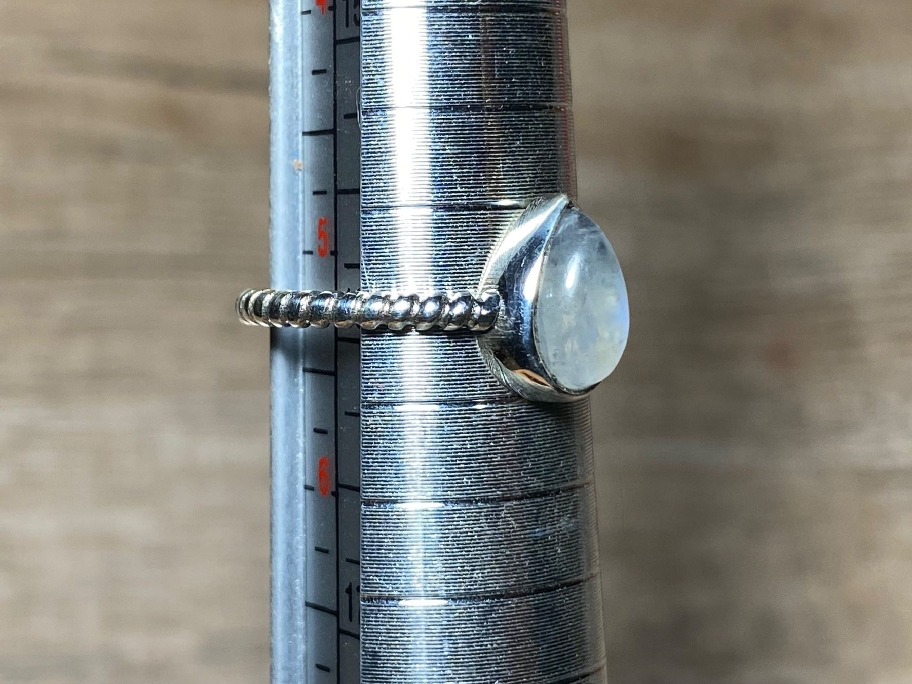 Ringe: 925 Silber Ring - natürlicher Mondstein - Tropfenform – Neu und originalverpackt aus Laax von Kiki_Kingdom3 3