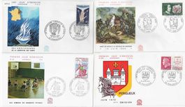 4 FDC Frankreich 1970