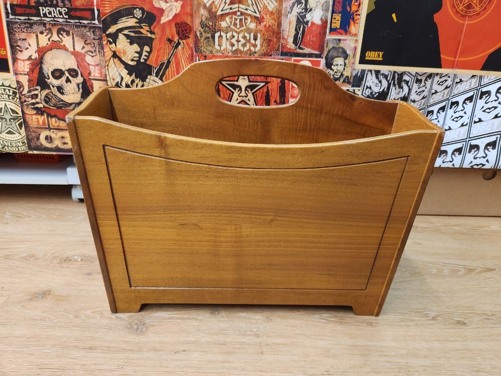 Holz-Zeitschriftenständer Vintage - Wandmontage Oder Freistehend