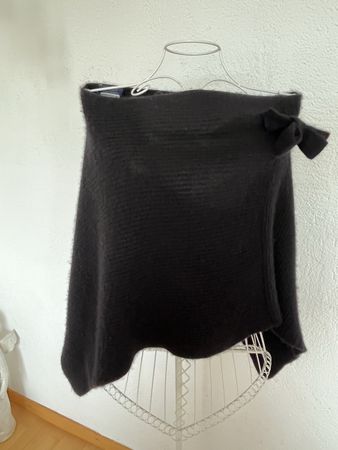 Kaschmir Poncho schwarz