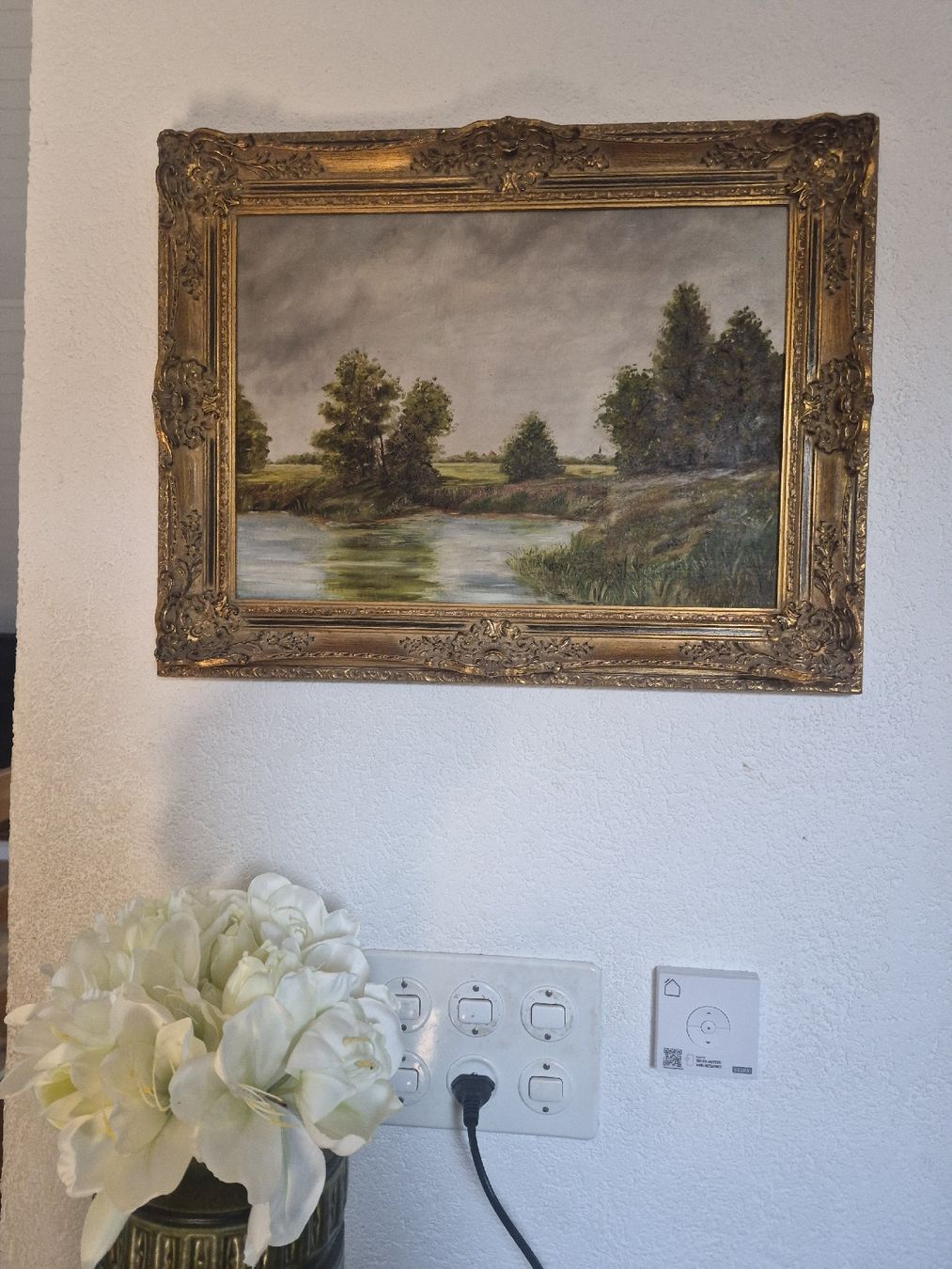 Tableaux: Gemälde Landschaft mit Fluss und Bäumen, verg. Rahmen – D'occasion à Frauenfeld par mel_2gqy 7