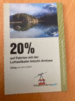20% Rabatt! auf Luftseilbahn Intschi-Arnisee