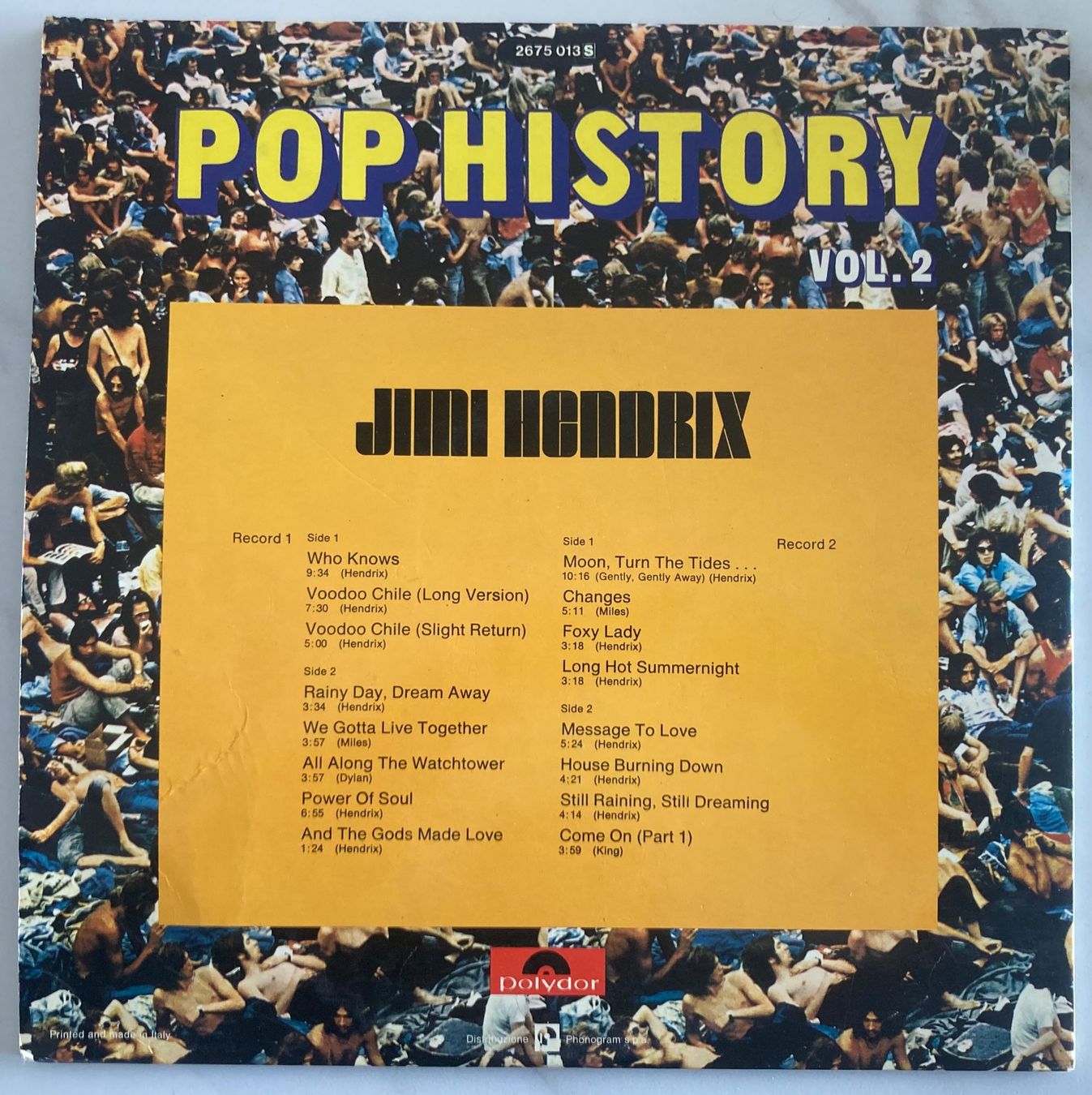 Dischi in vinile: JIMI HENDRIX - POP HISTORY VOL. 2 – Usato da Poliez-Pittet venduto da Newtown-Records 1