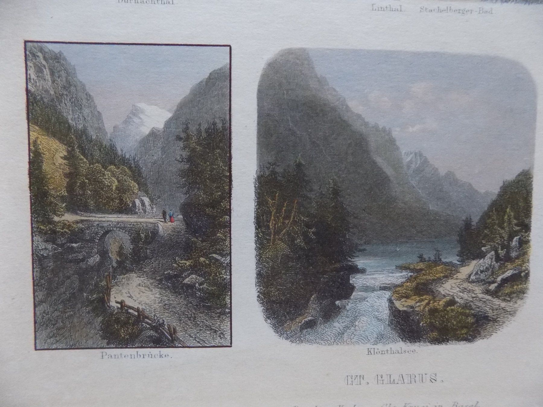 Gravures: Kanton Glarus 4 Ansichten – D'occasion à Risch par Antikfee 2