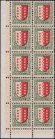 1921, J18 (WALLIS, Wappen) 10er-Block postfr. **. Kat: 50.-