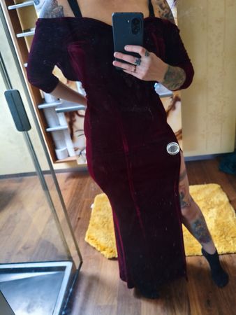 Collectif Rockabilly Samtkleid UK10