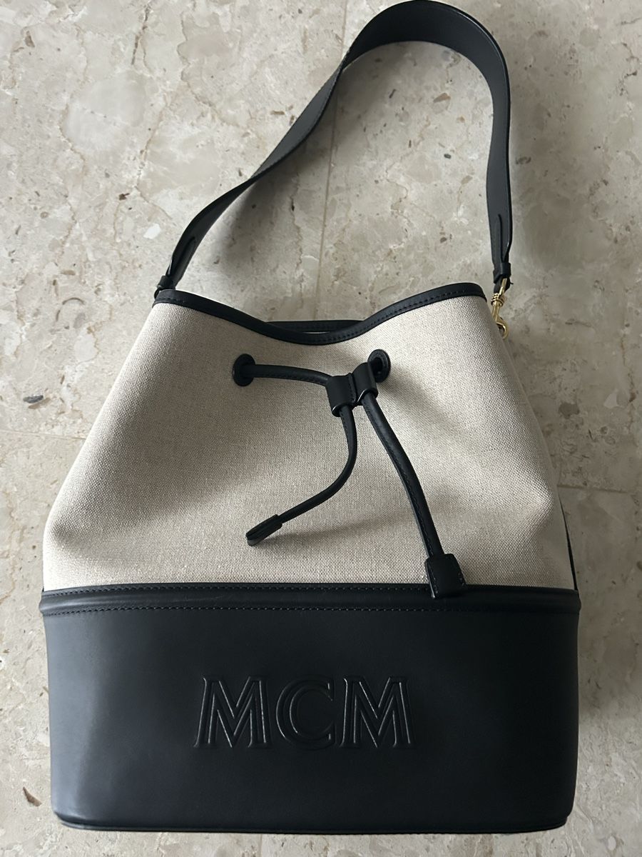 Mcm Taschen für Damen: Borsa a secchiello MCM bicolore tela e pelle nera – Neu (gemäss Beschreibung) aus Locarno von Matic04 3