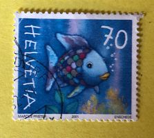 Nr.1027 GESTEMPELT Regenbogenfisch allein unterwegs 2001  ﻿