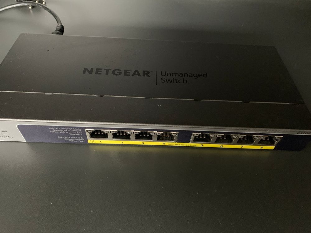 Netgear GS108PP (8 Ports) Gigabit Unmanaged Switch (Gebraucht) in Ibach ...