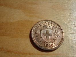(D1) Départ 1 CHF 1 Rappen 1920 UNZ