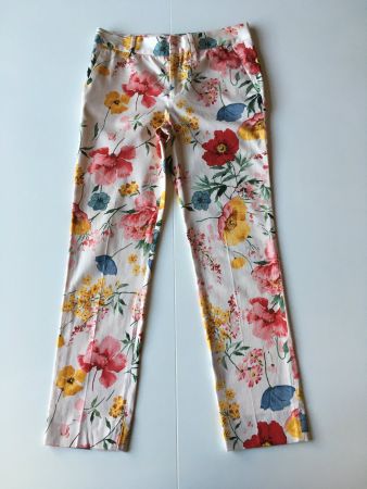 Pantalon fleuri en 98% coton - Zara - 36/S