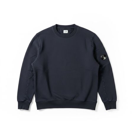 Sweat C.P. Company bleu marine Lens Arm Pochette Crewneck L