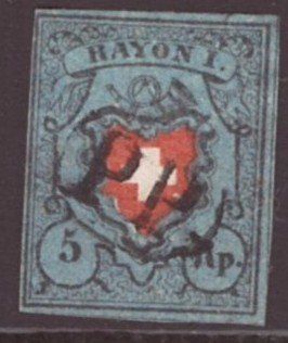 Alle Briefmarken: # 4 --- RAYON I – Gebraucht aus Dübendorf von Piero2