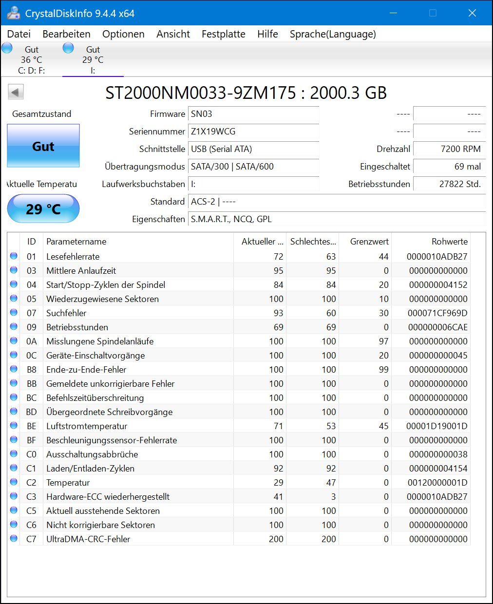 Western Digital Dischi rigidi: Harddisk ST2000NM0033 2TB SATA Enterprise 27822 std – Usato da Neuhausen venduto da Juhui584 1