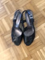 Schwarze offene Sandalen 39 von La Mia in Leder