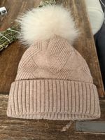 Wintermuetze mit Fellbommel - Neuwertig!