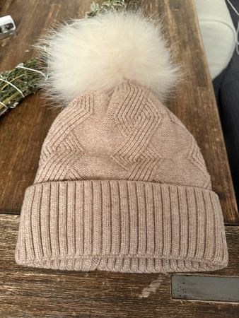Wintermuetze mit Fellbommel - Neuwertig!