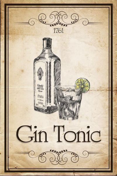 Insegne: Blechschild-GIN TONIC 1761-BRAUN – Nuovo e nell'imballaggio originale da Rupperswil venduto da big-one-sale