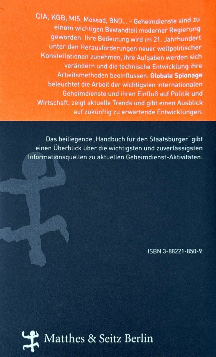 Libri: Todd Paul und Jonathan Bloch, Globale Spionage – Nuovo (secondo la descrizione) da Sarnen venduto da Livres 1