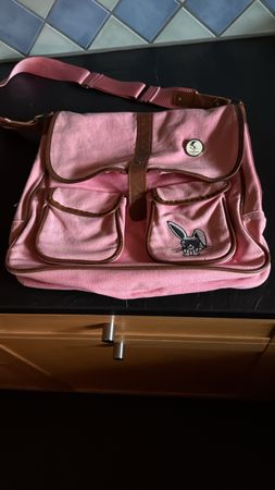 Umhängetasche alprausch rosa Stoff mit Hasenmotiv akzeptabe