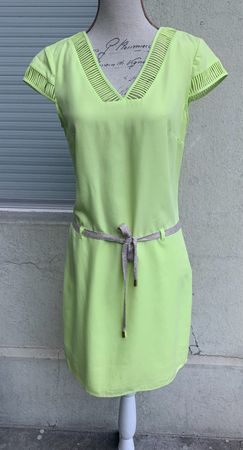 Splendide robe jaune fluo ONE STEP 100%lyocel t.36