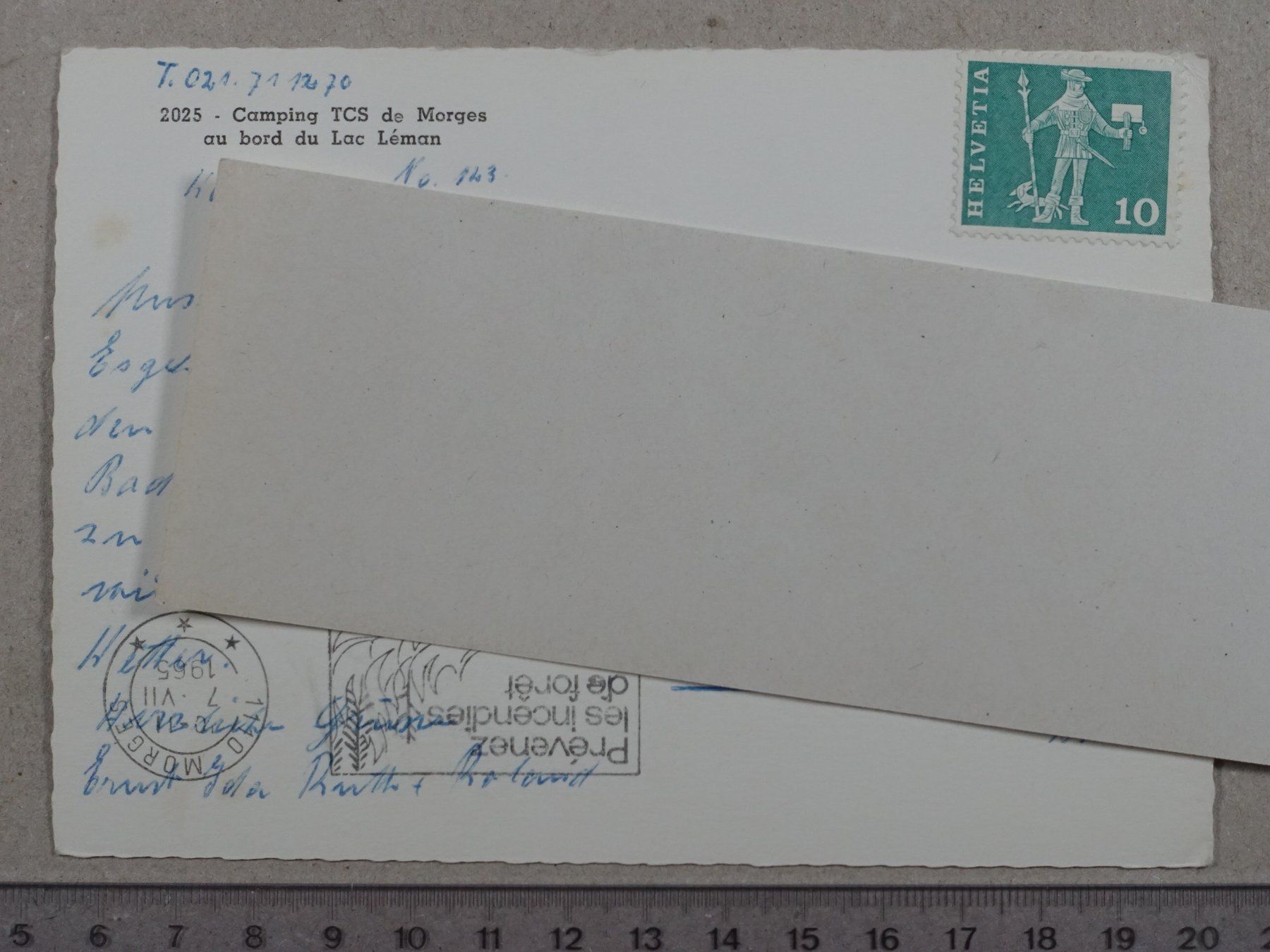 Ansichtskarten: Morges, Camping TCS, 1965 – Gebraucht aus Lenzburg von fh1 1