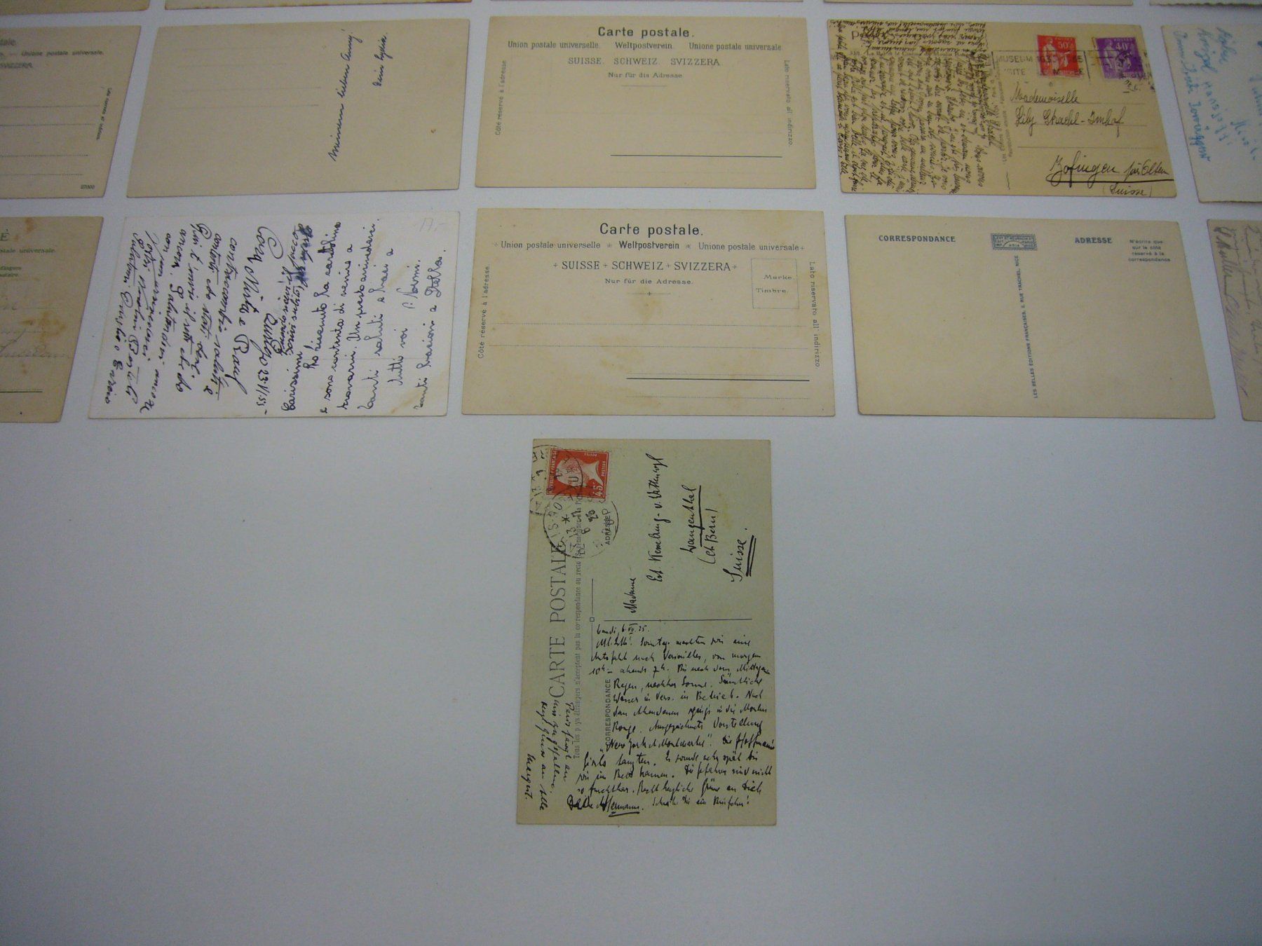 Cartoline postali: Ansichtskarten 16 Stück, diverse Orte Schweiz / Frankreich – Usato da Affoltern am Albis venduto da Stationeleven 7