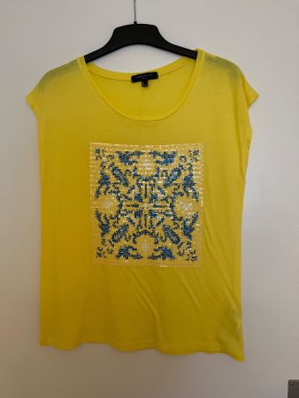Gelb & Blau Pailletten T-shirt CORTEFIEL M