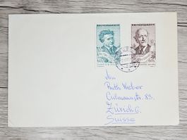 CL06 Enveloppe + Timbre Ceskoslovensko 1965