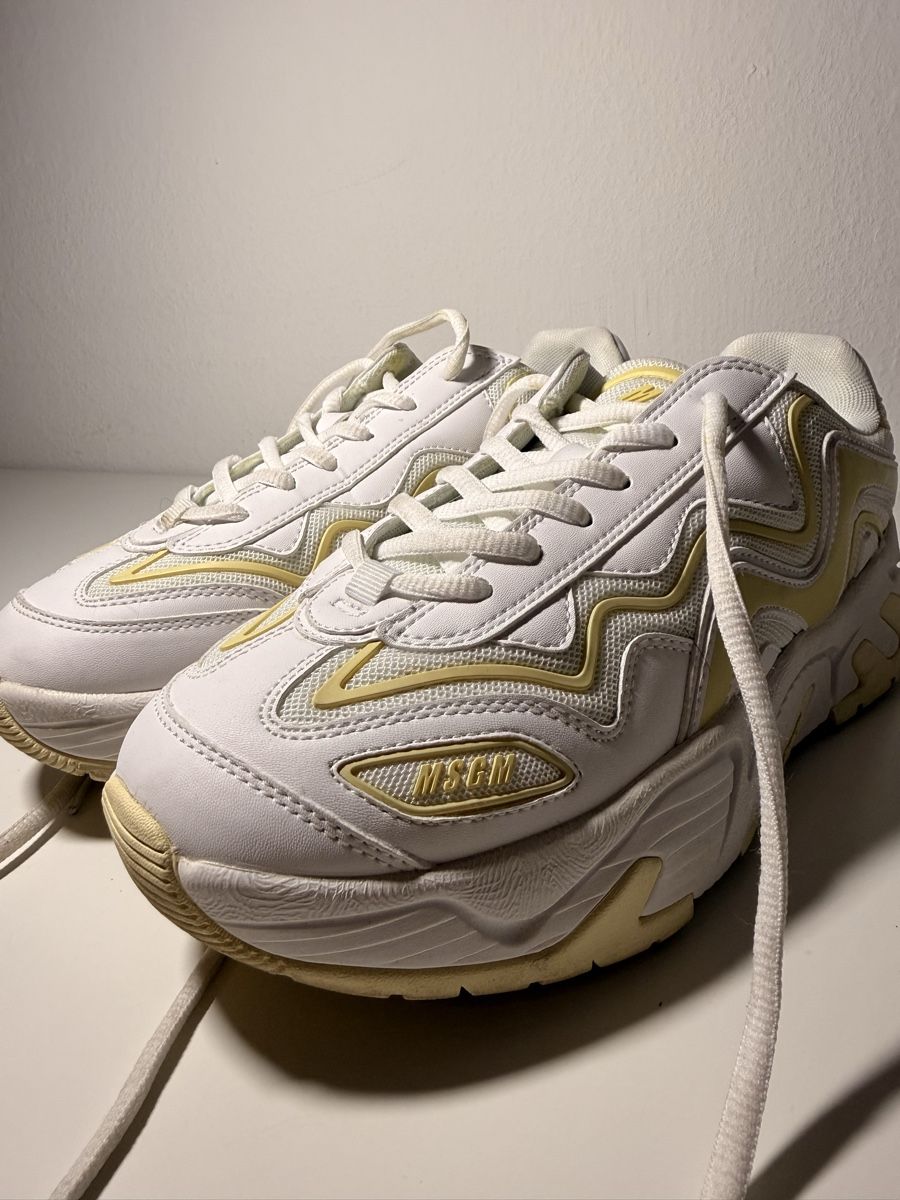 MSGM Scarpe da donna: MSGm Sneakers Damen Weiss Gelb EU 39  – Usato da Wallbach venduto da Stefanie81 1