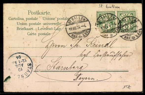 Cartes postales: Präge-Lithographie St. Gallen, Unionspl – D'occasion à Berlin par bartko-reher 1