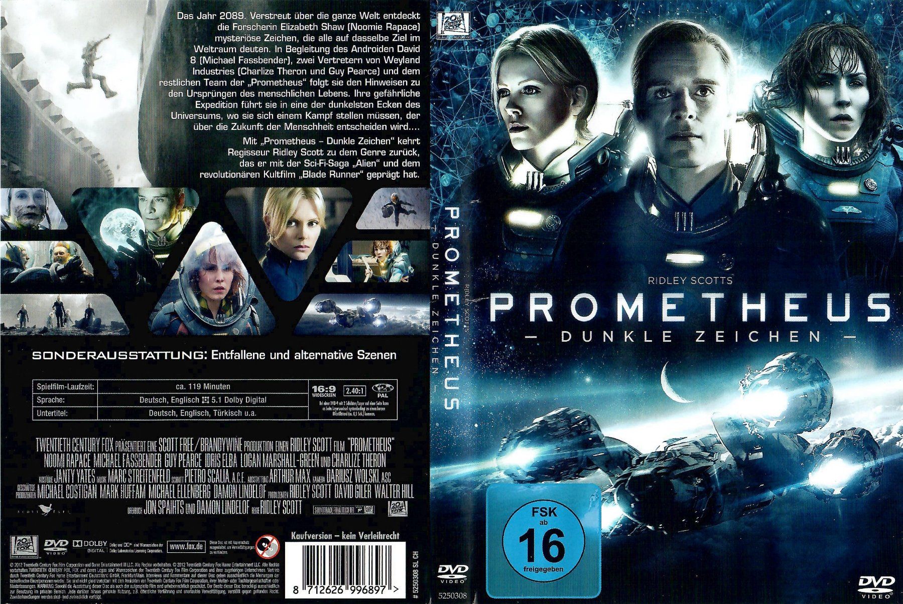 Tutti i DVDs: DVD: Prometheus - Dunkle Zeichen -2012 – Usato da Hagendorn venduto da Thom.74 1