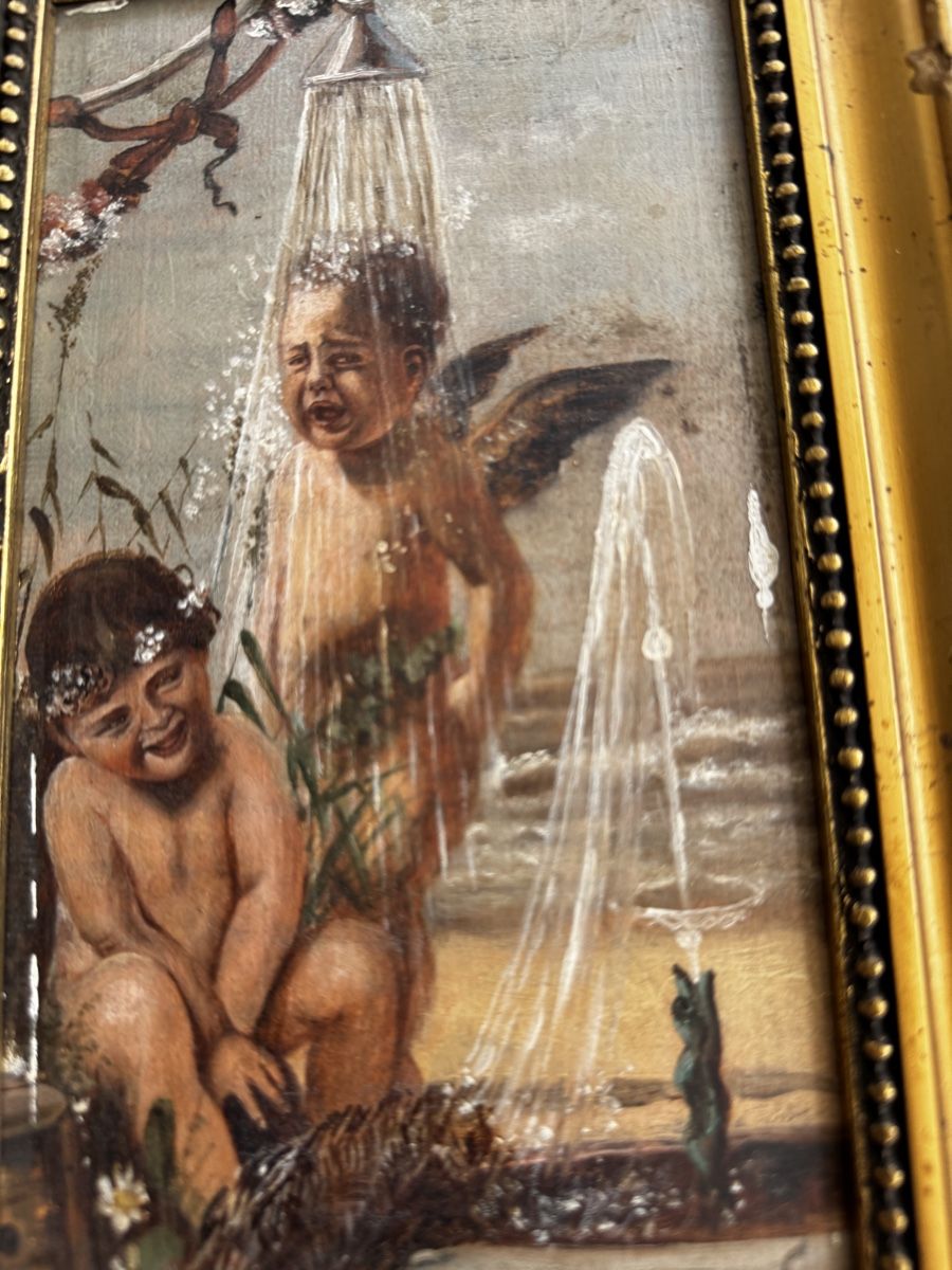 Gemälde: 4 Elemente Putti in Goldrahmen – Gebraucht aus Burgdorf von Tanthony 2