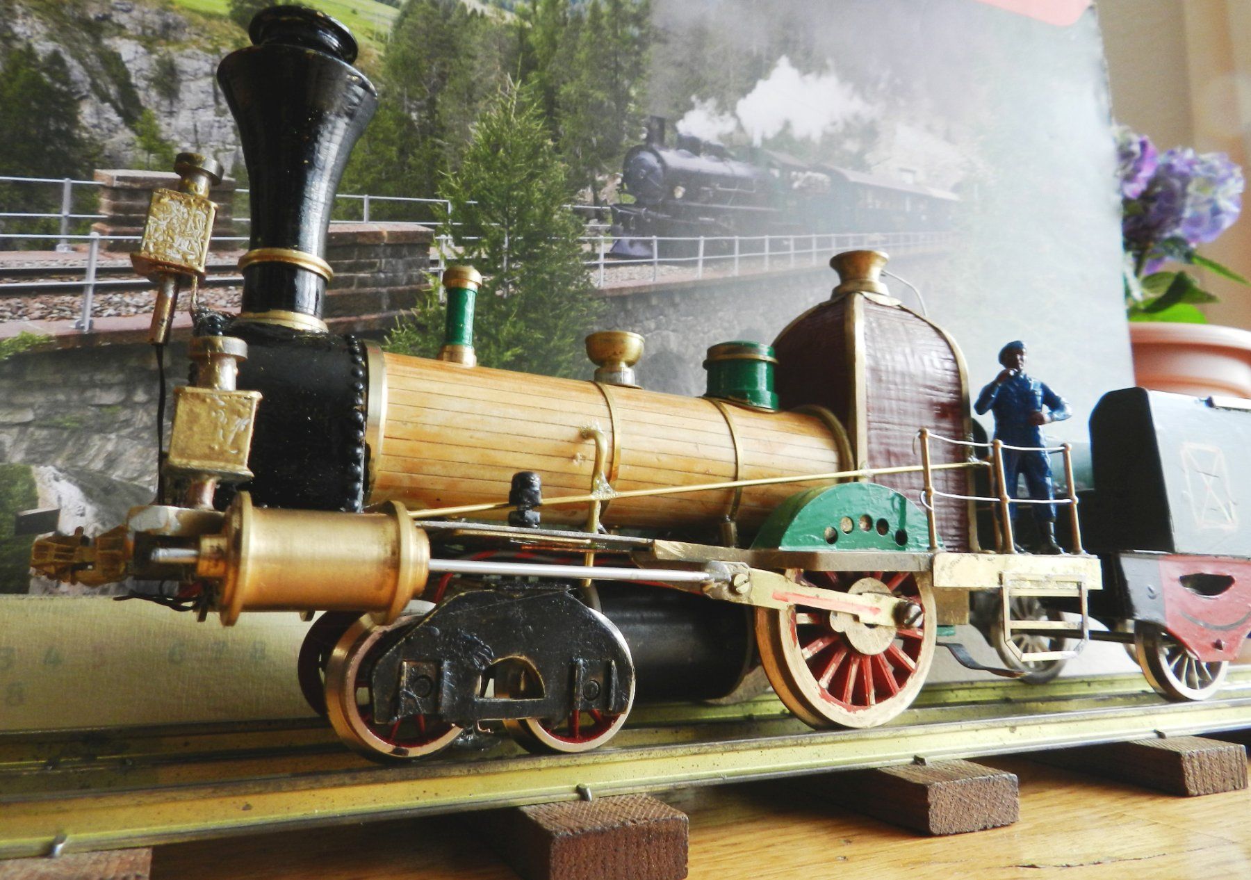 Modelleisenbahnen: Spanisch-Brötli-Bahn 14Volt Messing  Spur1sehr selten – Gebraucht aus Steinach von Silva141 2