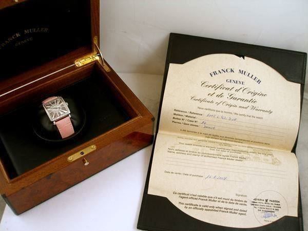 Franck Muller Uhren: FRANCK MULLER MASTER SQUARE DIAMANTEN REF. 6002 L QZ D 1R – Gebraucht aus Zürich von SWISSTIMEARTS-AG 8